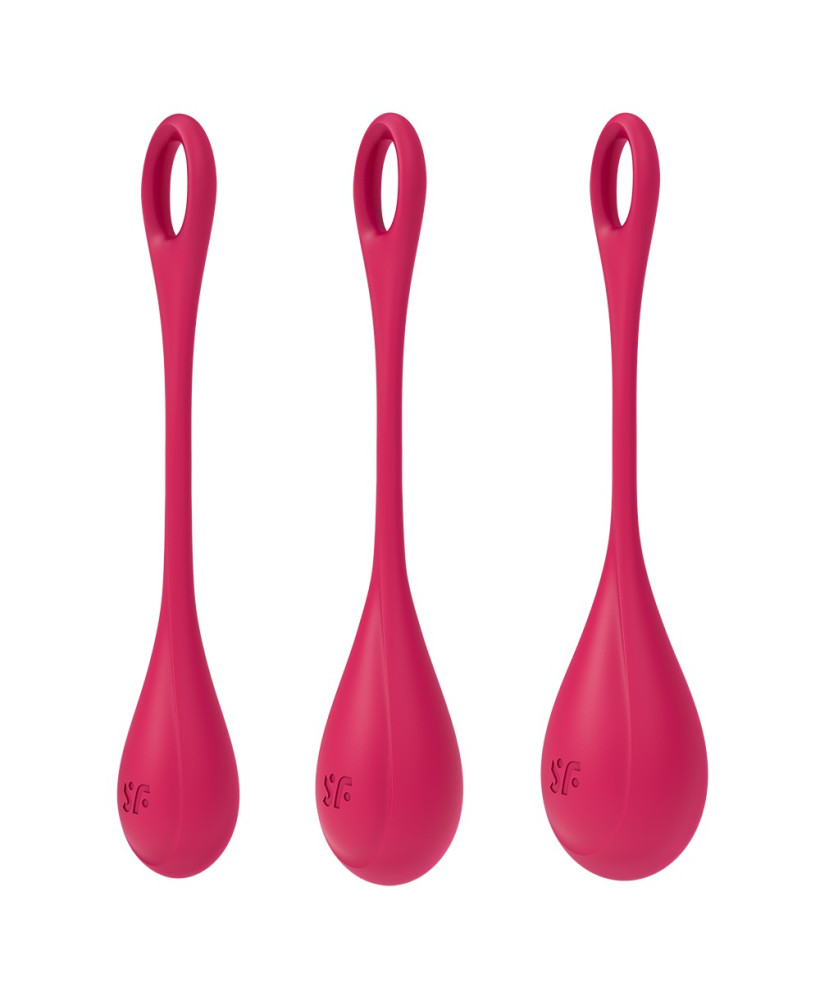 Set de 3 boules de geisha rouge Yoni Power 1 Satisfyer 